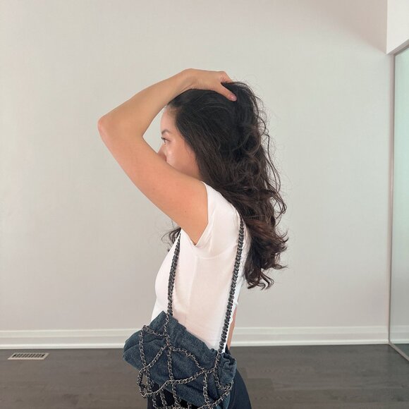 Denim Chain shoulder Bag - Picture 2 of 2